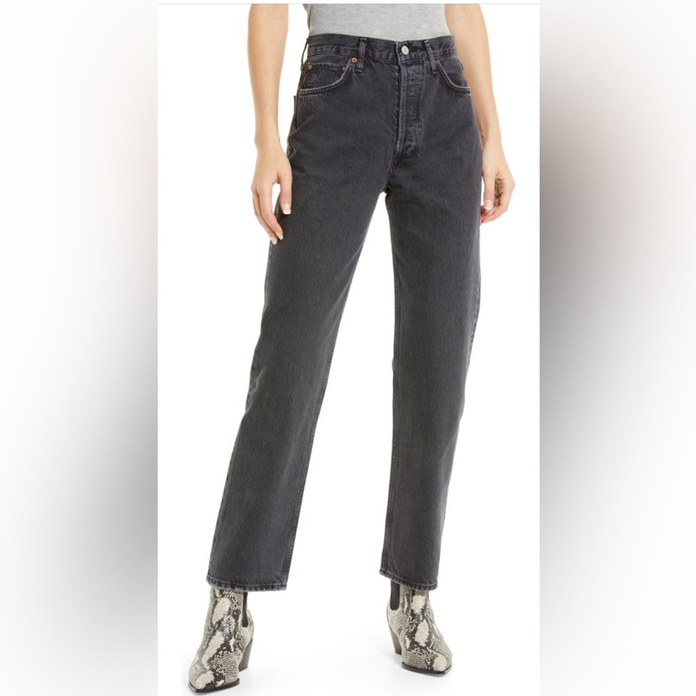 Black Agolde 90s pinch waist jeans
